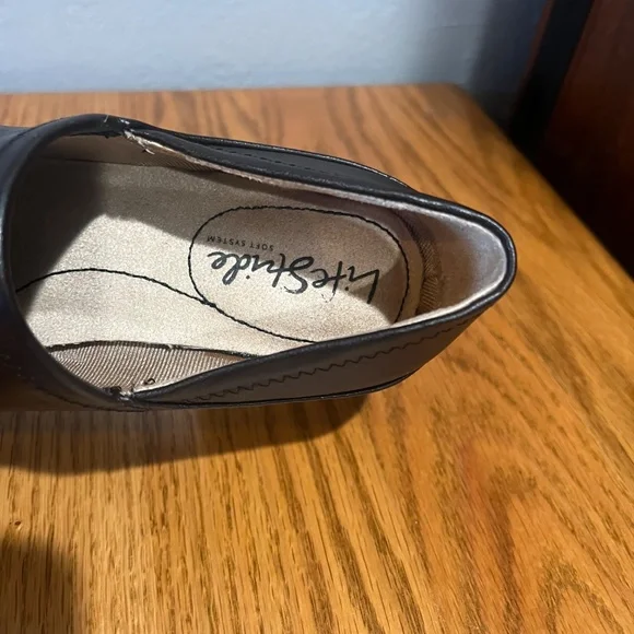 New LifeStride Womens Dina Slip On Block Heel Boot Shooties Brown Size 6 Wide - Picture 5 of 6